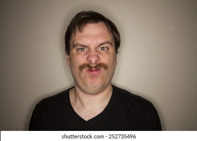 Arched Mustached Man Not Looking Very Stock Photo 252735496 | Shutterstock