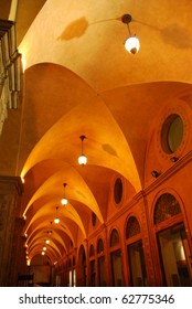 arched pathway in thte night