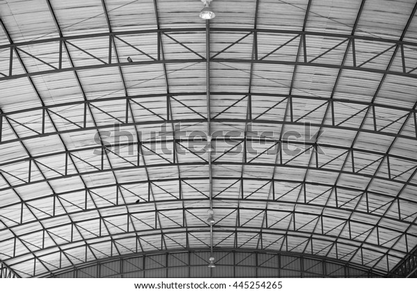 Arched Roof Steel Structure Design Food Stock Image