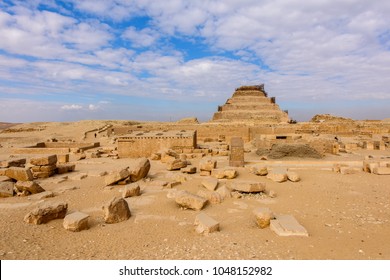 Archeological remain in the Saqqara necropolis, Egypt. UNESCO World Heritage