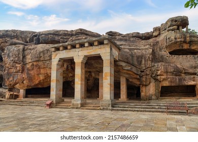 Archeological ruins of Udayagiri Caves built during the 1st century BCE at Bhubaneswar, Odisha India