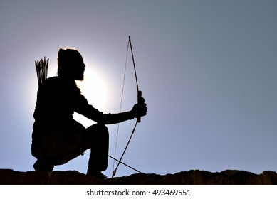 Archer Man Silhouette