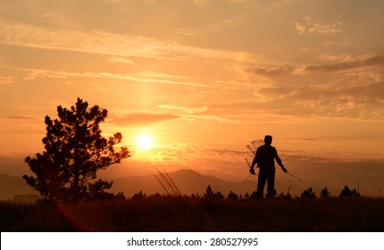 Archer Silhouette&sunrise And Archer