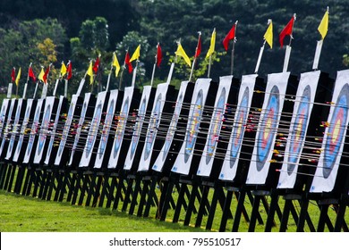 Archery Targets In Range.