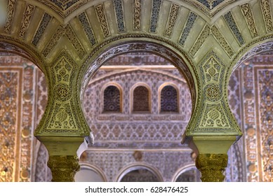 Arches At Alcazar Sevilla Andalucia, Spain