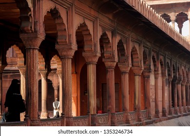 arches of the mosque Jama Masjid in Old Delhi