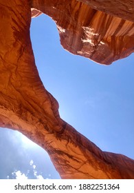 Arches National Park In Moab Utah. Hiking Under The Sun.