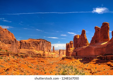 Arches National Park, Moab,Utah,USA.  Bordered by the Colorado River in the southeast, it is known as the site of more than 2,000 natural sandstone arches - Shutterstock ID 1248167050