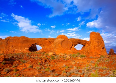 Arches National Park Windows Section In Moab Utah USA