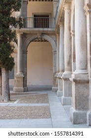 Arches Of The Renaissance Courtyard Of The University
From The Medieval City Of Alcalá De Henares