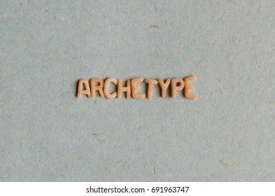 Archetype word with pasta letters