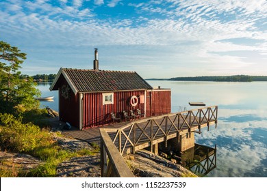 Archipelago On The Baltic Sea Coast In Sweden.