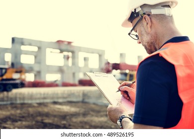 Architect Contractor Professional Building Career Concept
