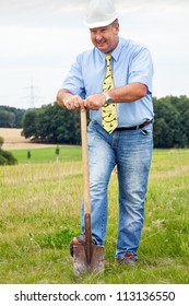 Architect At The Groundbreaking Ceremony