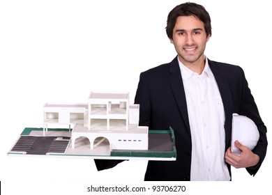 Architect with model