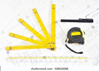 Architect Tools With White Background