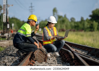 Architects and engineers are using laptops technology and construction innovations. to inspect the tracks for planning maintenance.