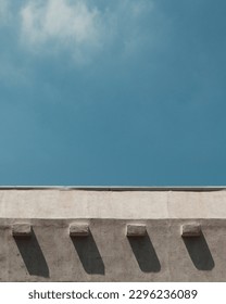 architectural art abstract pattern with clear blue sky from Tel Aviv, Israel