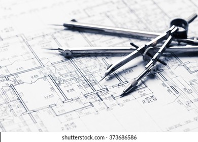 Architectural blueprints - Shutterstock ID 373686586