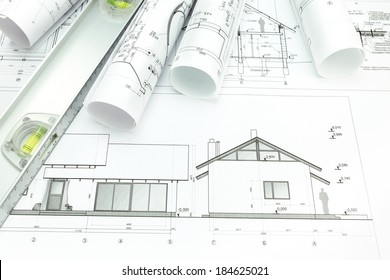 Architectural Blueprints Of New Home And Building Plans Rolls