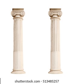 architectural columns isolated on a white background - Shutterstock ID 513485257