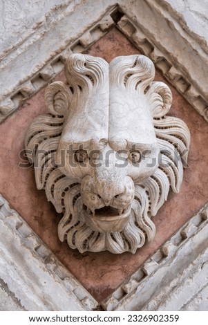 Architectural detail, Battistero di San Giovanni, Siena, Italy