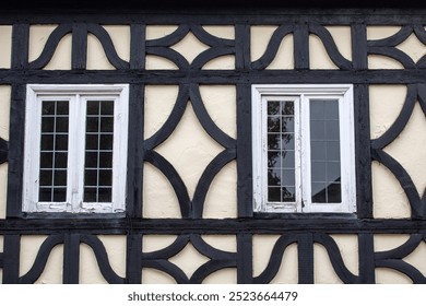 Architectural detail of a beautiful timber-framed building, located on Market Place in the historic town of Hitchin in Hertfordshire, UK. - Powered by Shutterstock