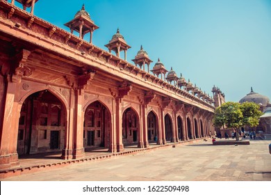 Architectural detail of Jama Masjid Mosque, Old Delhi, India.