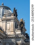 Architectural detail on the Dresden Academy of Fine Arts (HfBK Dresden), university of visual arts located on Bruhl