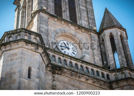 architectural detail of Saint Jean-Baptiste Church in Montaigu, France
