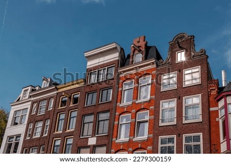 Similar – Image, Stock Photo Beautiful Architecture Of Dutch Houses On Amsterdam Canal In Autumn