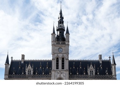 Architectural detail of the town hall of Sint-Niklaas, Belgian city and municipality located in the Flemish province of East Flanders. - Powered by Shutterstock