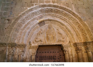 Architectural Details, Cityscape At Aguero, Aragon, Spain