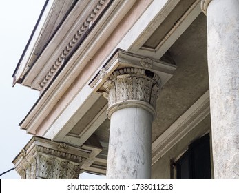 Architectural Details Of Greek Revival Home In Lower Garden District Of New Orleans, Louisiana, USA