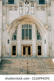 Architectural Details Of The Masonic Temple, In Detroit, Michigan