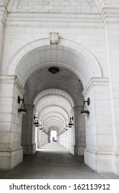 Architectural details of Union Station in Washington DC, United States