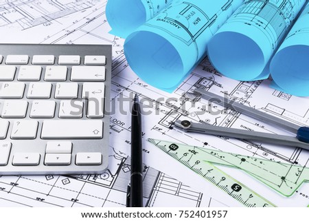 architectural drawings of modern houses sketch architectural drawings of the modern house with computer keyboard blueprints and blueprint rolls drawings modern house computer keyboard stock photo architectural drawings of modern houses sketch architectural drawings of the modern house with computer keyboard blueprints and blueprint rolls drawings modern house computer keyboard stock photo