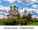 Architectural ensemble of Trinity St. Sergius Varnitsky monastery in Varnitsy near Rostov Veliky or Rostov the Great. Orthodox monastery of XVII century. Russian architecture, Golden ring of Russia