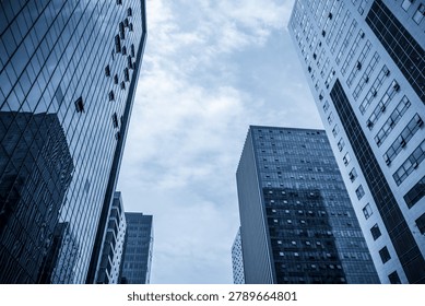 Architectural Marvels: A Dramatic Perspective of Urban Skyscrapers  