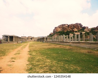 Architectural Marvels Of Hampi, Karnataka, India. One Of The Richest Periods In The History Of South India. Rule Of Krishnadevaraya