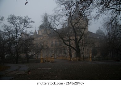 Architectural Monuments Of Budapest In Foggy Weather. Eastern European Culture, Historical Monuments Of Architecture. History, Architecture Of Hungary