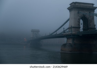 Architectural Monuments Of Budapest In Foggy Weather. Eastern European Culture, Historical Monuments Of Architecture. History, Architecture Of Hungary