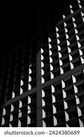 architectural pattern with high contrast light and shadow
