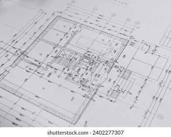 architectural plans. construction site, pencil and blueprints. - Powered by Shutterstock