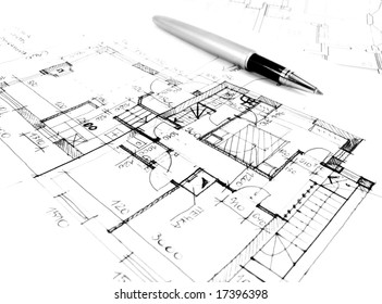 Architectural Sketch House Plan You Can Stock Photo 17396398 | Shutterstock