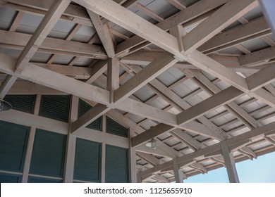 Architectural Wooden Ceiling Inside Clubhouse