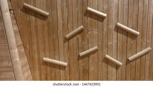 architectural wooden wall of bars  background - Shutterstock ID 1447423901
