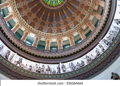 Architecturally ornate dome inside state capital building, Springfield, Illinois, USA - Powered by Shutterstock