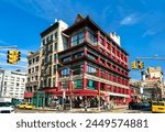Architecture of Chinatown in Lower Manhattan - New York City, United States