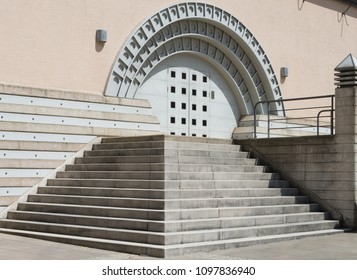 Architecture Of The Courtside Of Neumunster Abbey, Luxembourg 